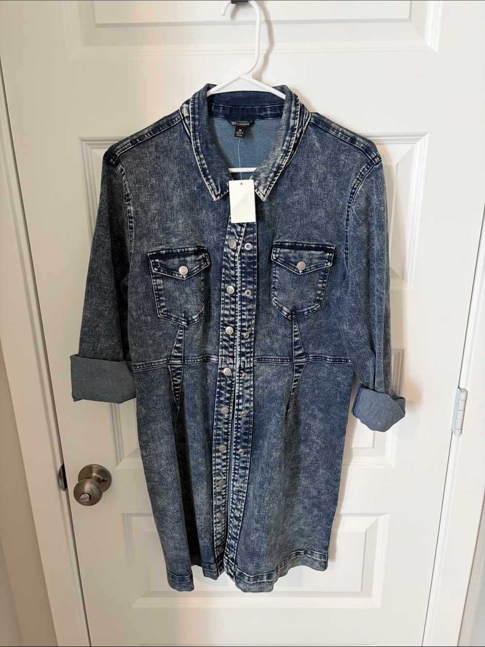 Versona Washed Denim Jean Jacket - Blue